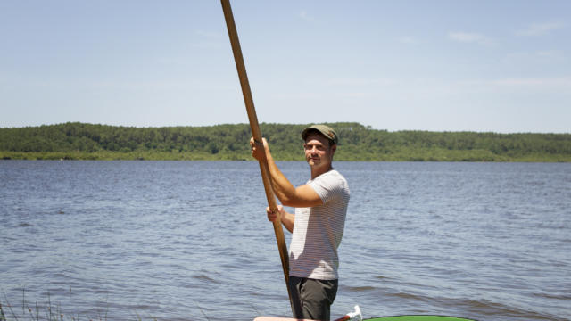 Batelier du Courant d'Huchet au départ du Lac de Léon | Côte Landes Nature