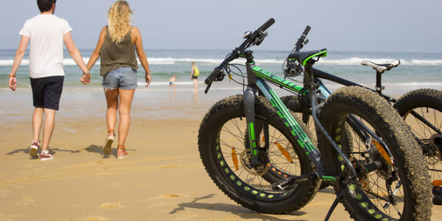 Balade à vélo à Saint Girons plage