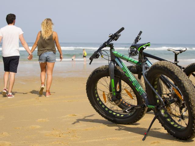 Balade à vélo à Saint Girons plage