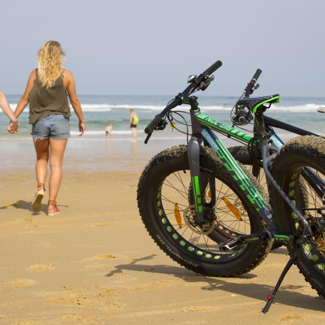 Balade à vélo à Saint Girons plage