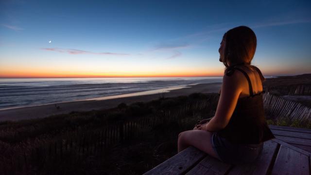 Soleil Couchant à la cabane de Contis | Côte Landes Nature Tourisme