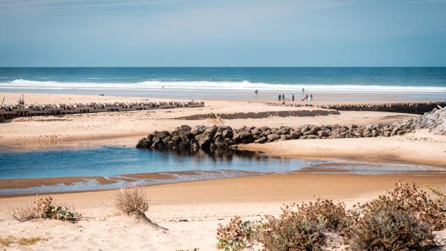 Le Courant de Contis, sa plage et son embouchure