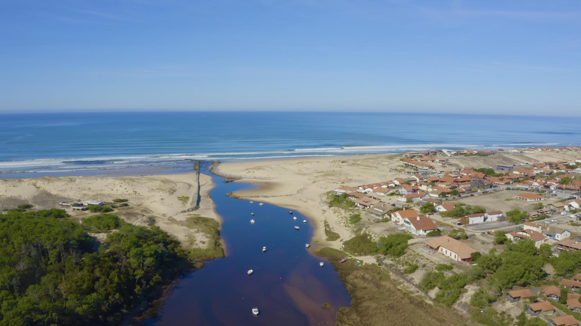 Courant de Contis, vue de drone | Côte Landes Nature Tourisme