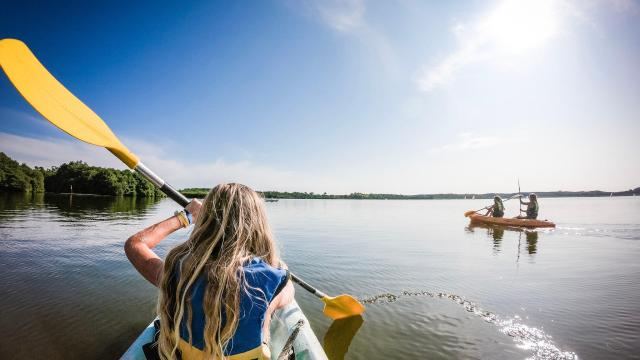 En canoë sur le Lac de Léon| Côte Landes Nature Tourisme