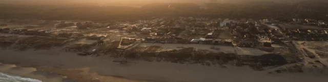 Contis plage au soleil levant